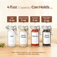 thumbnail image 3 of 4 Oz Glass Spice Jars With Airtight Clamp Lids  6 Pack Small Swing Top Containers For Storage Pantry Organization Party Favors & Diy Gifts - Includes Funnel Labels, 3 of 8