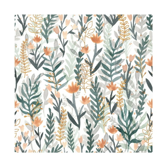 Laura Marshall 'Spring Blooms Pattern I' Canvas Art