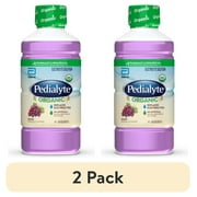 (2 pack) Pedialyte Organic Electrolyte Solution, Hydration Drink, 1 Liter, Grape