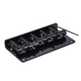thumbnail image 2 of 5-saddle Bridge Set for 5 String Electric Bass Guitar Part Replacement Black, 2 of 5