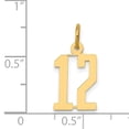 thumbnail image 4 of Finest Gold 14K Small Elongated Number 12 Charm, 4 of 4