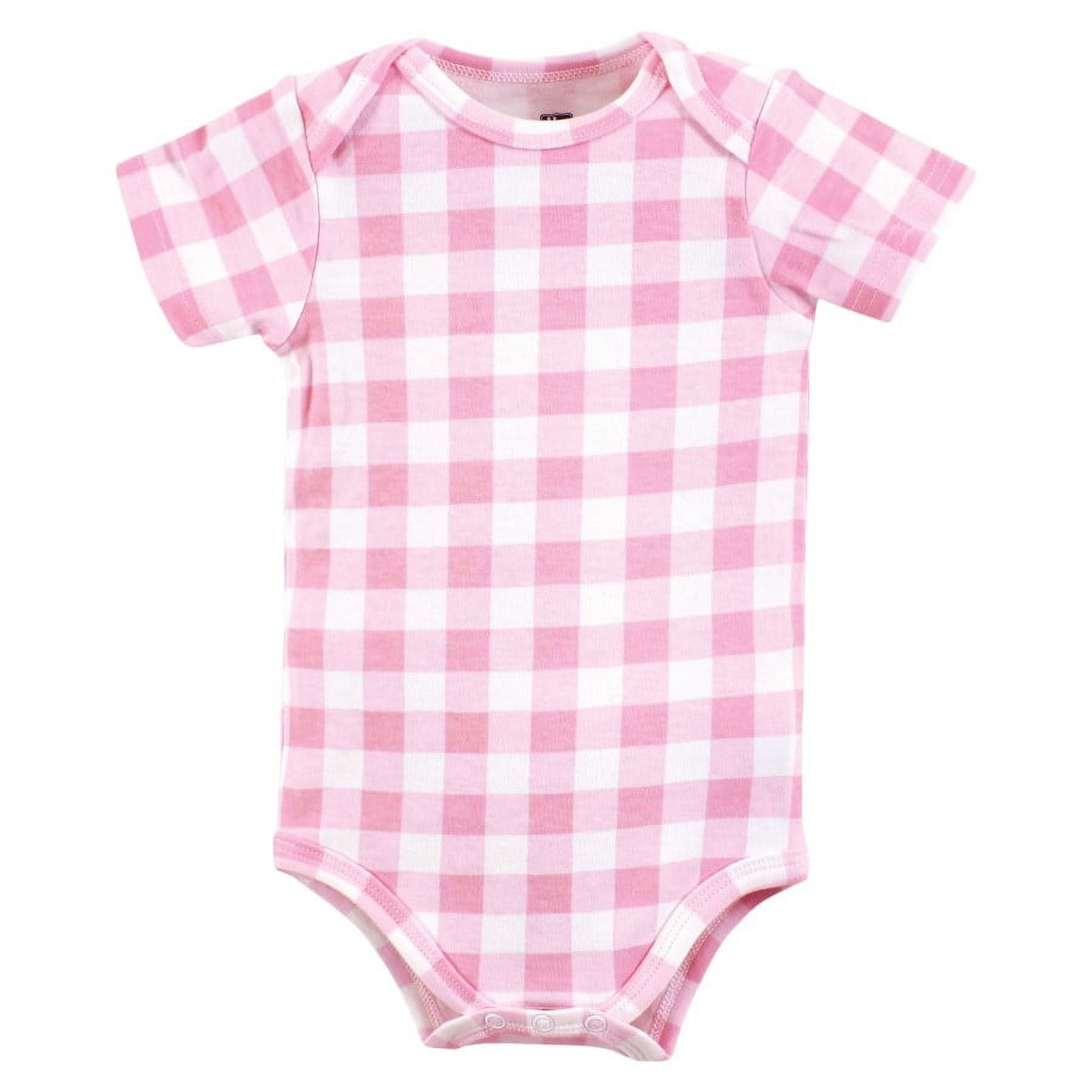 Hudson Baby Short Sleeve Bodysuits, 5-Pack, Newborn- 24 Months