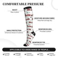 thumbnail image 3 of Lsque Christmas Train Pattern Sport Compression Socks for Men & Women 15-20 mmHg Knee High Nurse Pregnant Running Medical and Travel Athletic, 3 of 6