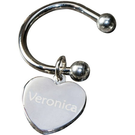Personalized Heart Horseshoe Key Ring, Name