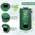 thumbnail image 4 of EIMELI Compost Bin Bag  Reusable Garden Yard Waste Bag  34 Gallon (1 Pack), 4 of 6