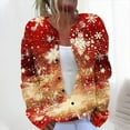 thumbnail image 2 of QATAINLAV Women's Christmas Gifts Loose Plus Size Knitted Sweaters Tops Casual Open Front Button Cardigan Jackets, Multicolor, M, 2 of 6