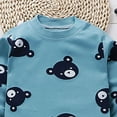 thumbnail image 5 of UAYOTSE Toddler Baby Boys Spring Clothes Letter Long Sleeve Sweatshirts Pockets Pants Set 2 Piece Outfits 2PC3 6 9 12 18 24 Months 2T 3T Long Sleeve Pajamas Set,Sizes 5-6 Years, 5 of 6