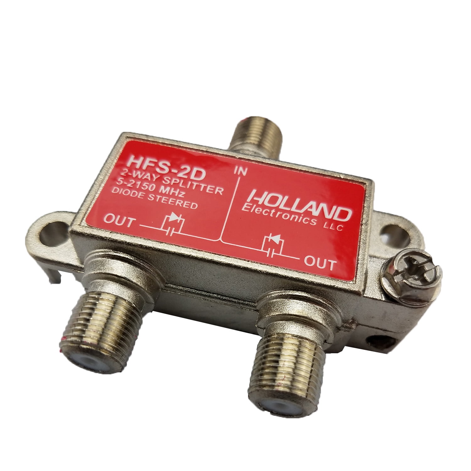 Holland HFS2D 2Way Coax Splitter Dish Network Approved Hopper & Joey