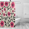 thumbnail image 2 of Yayeee Shower Curtain with Hooks 72"x72" Waterproof Fabric Bathroom Hanging Decor, Pink Flowers, 2 of 5