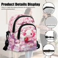 thumbnail image 6 of Xixirimido Axolotl Strawberry Cherry Blossom Pattern Small Sling Bag for Women Crossbody Bags Fanny Pack Chest Bag for Travel Pink, 6 of 7