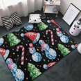 thumbnail image 3 of Shaggy Area Rug, Disco Mirror Ball Snowman Rugs for Living Room Bedroom Non Slip Door Mat Indoor Carpet Machine Washable Nursery Home Decor Floor Mats for Entryway 60x39in, 3 of 5