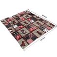 thumbnail image 3 of Red Plaid Dog Jigsaw Puzzle Blanket,Comfortable Soft Lamb Wool Throw Blanket,All Season,Warm Lightweight Blankets for Sofa Bed Couch Living Room Chair,50"x60", 3 of 4
