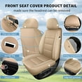 thumbnail image 3 of AOMSAZTO Car Seat Covers Front Seat Fit for Acura TL 2004-2014: Waterproof Leather Automotive Seat Cushion Protector（Beige), 3 of 7