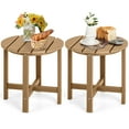 thumbnail image 1 of Gymax 2 Pcs Table d'Appoint Adirondack 18 Pieds' Résistant aux Intempéries HDPE Jardin Patio Brun, 1 of 6