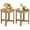 Brown, variant on Gymax 2PCS 18''Adirondack Side Table Weather Resistant HDPE Garden Patio Grey