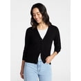 thumbnail image 2 of Time and Tru Women's V-Neck Cardigan Sweater, Lightweight, Sizes XS-XXXL, 2 of 6