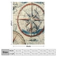 thumbnail image 4 of BCIIG Compass Ships Map Warm Lightweight Blanket Soft Fleece Throw Blanket for Living Rooms Sofa Decor All Seasons 40x50in, 4 of 6