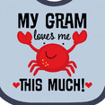 thumbnail image 4 of Inktastic My Gram Loves Me Grandchild Boys or Girls Baby Bib, 4 of 4
