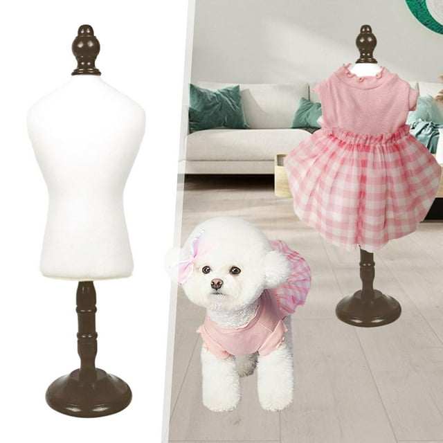 Vestido de Perro, Soporte de Exhibición de Joyería, Modelo de Muñeca, Estante para Ropa de Gato Y Perro, Ropa de Muñeca, Vestido de Costura en Miniatu marrón Salvador soporte de exhibición