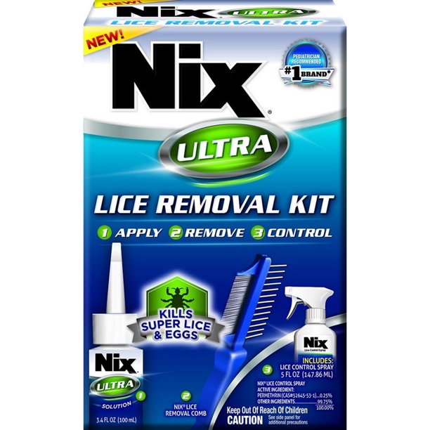 Nix Ultra Lice Removal Kit Solution Kills Head Lice & Eggs, 5 oz , 3