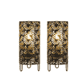thumbnail image 6 of Set of 2 Metal Battery Powered 9''High Accent Cordless LED Bulb Huge Fan Patterned Battery Lamp for Weddings Parties Patio Garden Indoors Outdoors Table Bed Room, 6 of 6