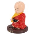 thumbnail image 4 of Solar Little Monk Figurine With Built In Solar Panel, Funny Statue Ornament For Office Car Home, 4 of 8