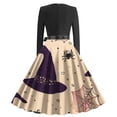 thumbnail image 2 of Dress for Women,Long Sleeve Dress for Women,Womens Fashion Casual Printing Long Sleeve Round-Neck Dress,Long Sleeve Dress,Casual Dress for Women, 2 of 3