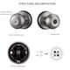 thumbnail image 4 of Cerradura de puerta Tuya, cerradura de puerta inteligente redonda compatible con Bluetooth para puerta gruesa de 35-55MM, 4 of 6
