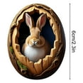 thumbnail image 2 of Bunny in Nest Hanging Ornament, Christmas/Easter/Halloween/Daily Tree Decoration, Flat Owl Gifts for Grandparents, Parents, Kids, Neighbors, Friends Owl Ornaments for Christmas Tree, 2 of 4