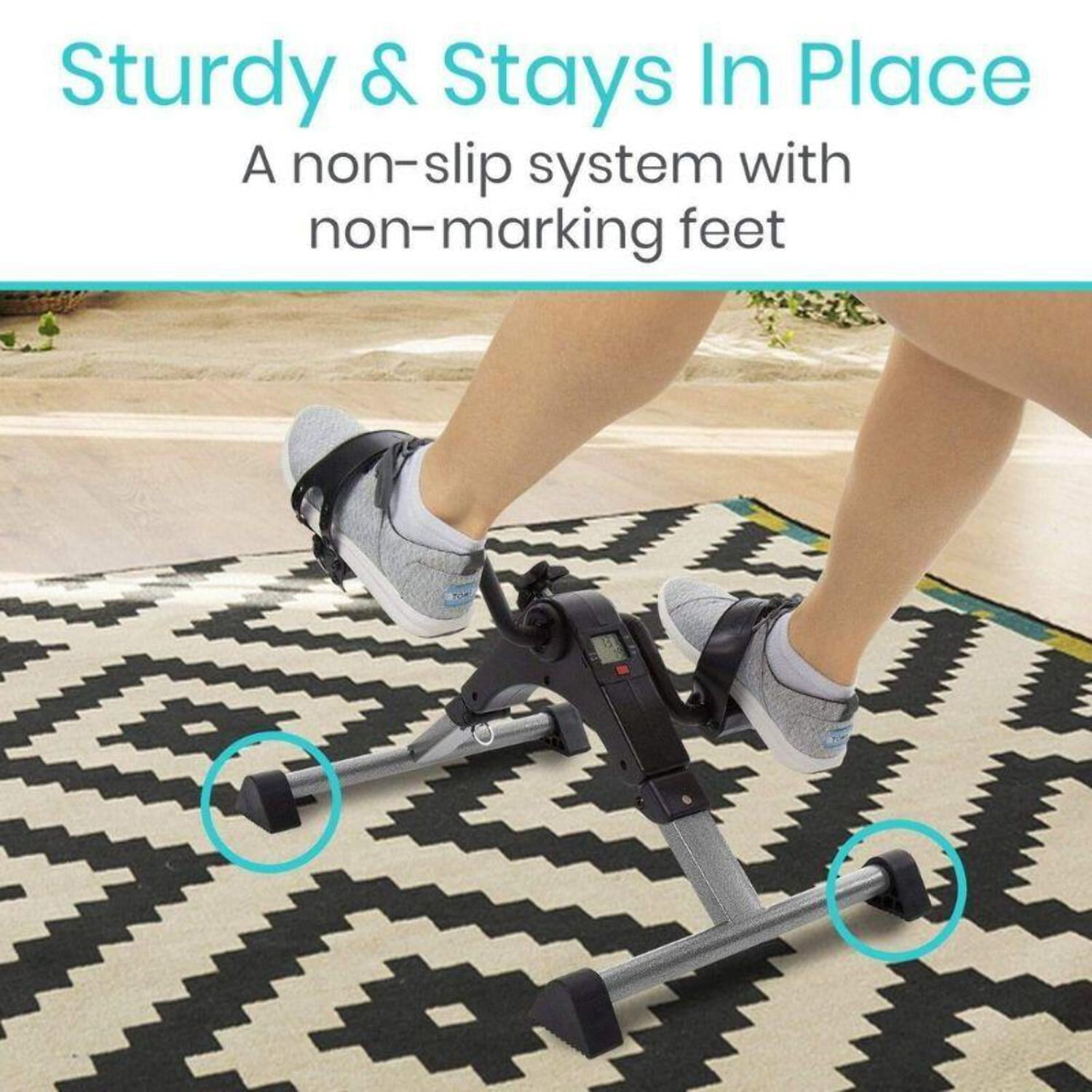 Vive Folding Pedal Exerciser – Mini Under-Desk Exercise Bike, Portable Peddler Machine