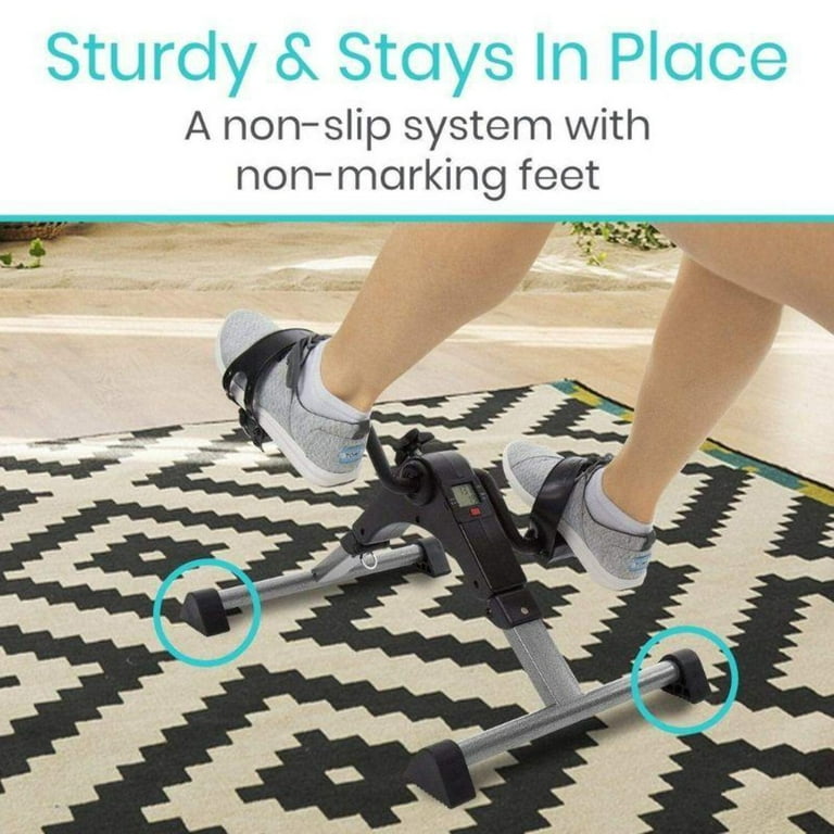 Vive Folding Pedal Exerciser Mini Under Desk Exercise Bike Portable Peddler Machine Walmart