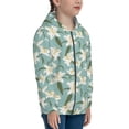 thumbnail image 5 of Kdxio Lilies Flowers Pattern Kids Boys Girls Zip Up Hoodie 3D Printed Hooded Sweatshirt Hoody Coat with Pocket 7-12 Y-Small, 5 of 6