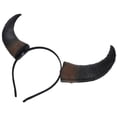 thumbnail image 4 of Diadema con cuernos de demonio para fiesta de Halloween, diadema con cuernos de toro, accesorio para disfraz, tocado de diablo, tocado malvado para carnaval, cosplay y fiestas temáticas, 4 of 8