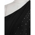 thumbnail image 6 of CHICTRY Women's Lyrical Dance Outfits Two Piece Sparkly Rhinestone Modern Contemporary Dancewear Black M, 6 of 7