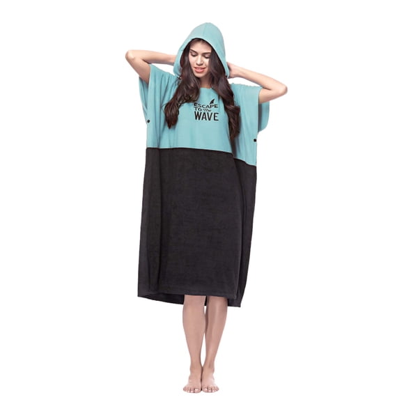 Poncho para cambiarse Vulken Extra Grande Azul Turquesa para Mujer