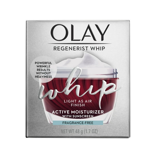 Olay Regenerist Whip Face Cream Moisturizer, Fragrance-Free, 1.7 oz ...