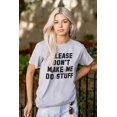 thumbnail image 3 of Please Don't Make Me Do Stuff Plus Size Crewneck Graphic Tee Shirt Brisco Brands 4X, 3 of 5