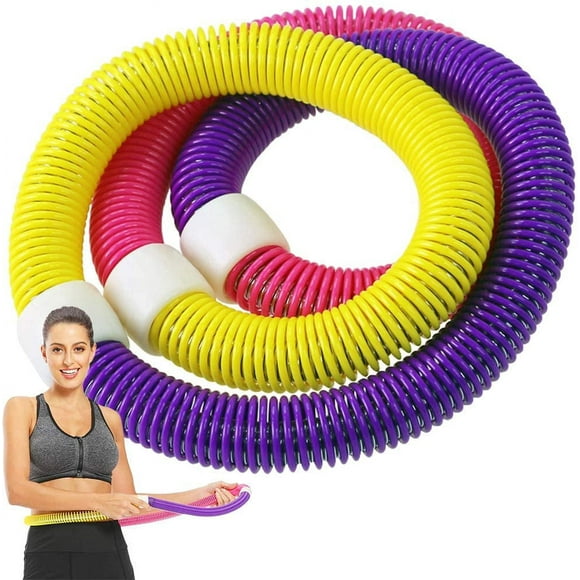 Hula Hoop, Hose Hula Hoop Weight Loss Artifact Folding Soft Spring Fitness Circle for Gym Exercise Dance Sports Portable Adults Fitness Equipment