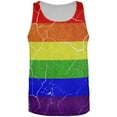 thumbnail image 1 of Distressed Gay Pride Flag All Over Mens Tank Top Multi LG, 1 of 1