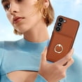 thumbnail image 6 of ELEHOLD Case for Samsung Galaxy S23 Plus,Business PU Leather Stand Case with Card Holder & Ring Holder,Brown, 6 of 7