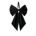 thumbnail image 2 of Gothic Satin Halloween Decorative Bow, 9.84x7.08 Inch Black Wreath Bow for Wreaths, Door, Mantel, Party Decor, Classic Horror Ambience for Indoor Outdoor Holiday Use, 2 of 9