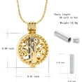 thumbnail image 2 of Cremation Jewelry Tree of Life Urn Necklace Keepsake Ashes Hair Memorial Locket with Hollow Cylinder Pendant Necklaces for Ashes, 2 of 6