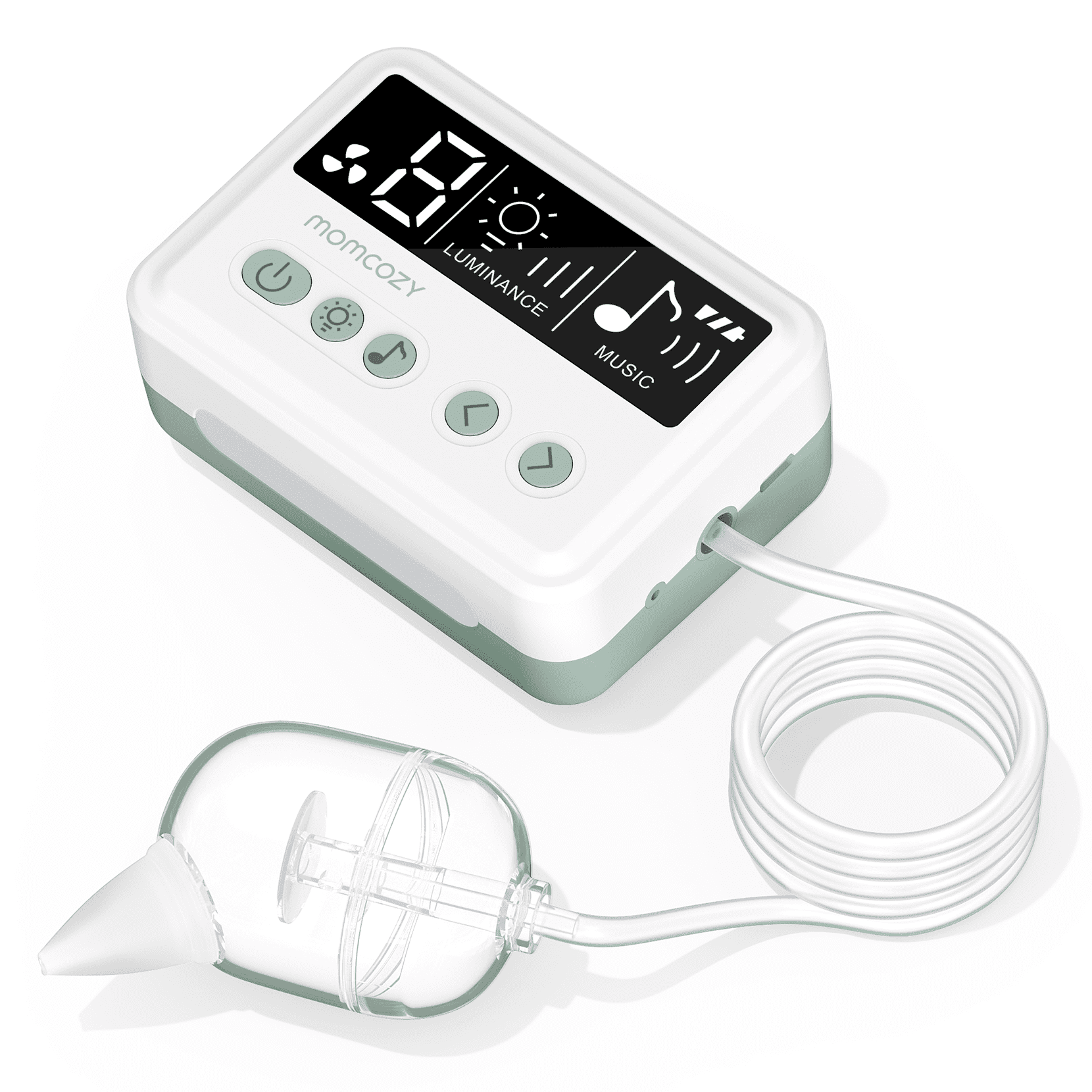 Momcozy Nasal Aspirator for Toddler, 65kPa Electric Nose Aspirator, Baby Nose Sucker with 9 Suction Levels, 3 Silicone Tips, Nose Cleaner