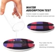 thumbnail image 5 of Round Ceramic Car Coasters 2 Pack Absorptive Clean Cork Bottom For Anti-Slip Use On Most Cars Palevioletred Buffalo Plaid Check Tartan Scotland_1, 5 of 8