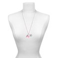 thumbnail image 3 of Delight Jewelry Silvertone Hot Pink Running Shoe - Hot Pink Heart Nurse Strong Zoe Necklace, 3 of 4