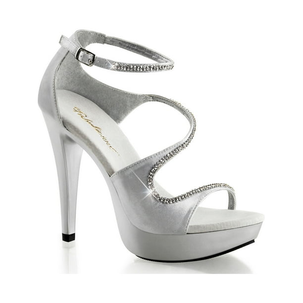 silver dress with heels