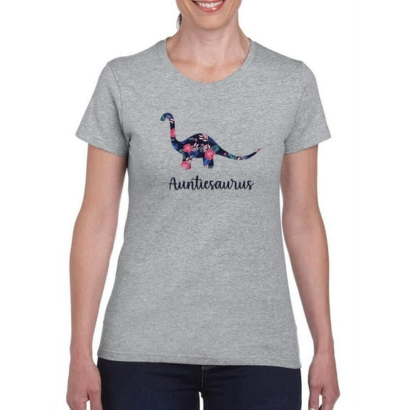 Cute Auntiesaurus T-Shirt Women -Smartprints Designs, Female x-Large