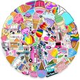 thumbnail image 2 of 50 Pcs Ice Cream Stickers for Laptop Vinyl Waterproof Decals, 2 of 5