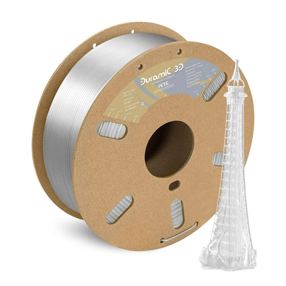 Filamento de impresión 3D DURAMIC 3D PETG 1.75 mm 1 kg transparente