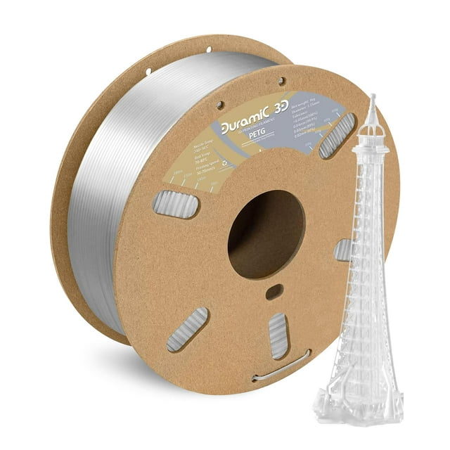 Filamento de impresión 3D DURAMIC 3D PETG 1.75 mm 1 kg transparente